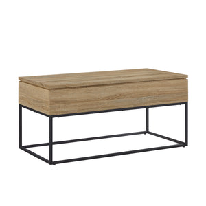 40" Wood and Metal Lift Top Coffee Table Natural TYOLCTNL Walker Edison