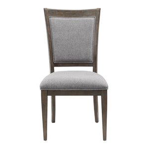 English Elm Classic Ash Veneer Extendable Dining Set with Four Upholstered Chairs Seats Six B011S02466