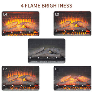 English Elm 36 Inch Infrared Quartz Fireplace Insert with Trim Kit 3d Ember Bed Touch Control W1769P405042
