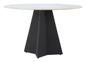 Izar Dining Table White 110356 Zuo Modern