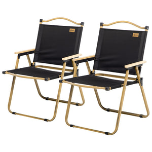 English Elm Outsunny 2 Pack Lightweight Folding Camping Chairs - Portable, Durable, Perfect For Outdoor Adventures W2225P200796-GIGA