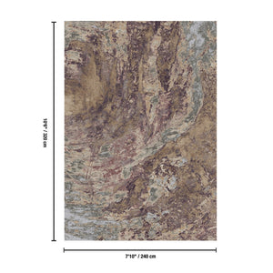 English Elm Artistic Abstract Rust Tone Large Area Rug Low Pile Living Room Dining Floor Accent B186P428932