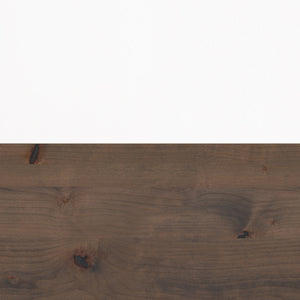 English Elm Nora 81 Inch Fireplace TV Stand with 42" Electric Insert, Two-Tone Alder & Poplar Craftsmanship White B108P345196