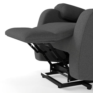 English Elm Power Lift Recliner For Seniors – Compact Electric Chair In Dark Gray Snowflake Velvet, Remote Control W1028S00052-GIGA