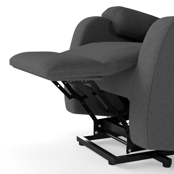 English Elm Power Lift Recliner For Seniors – Compact Electric Chair In Dark Gray Snowflake Velvet, Remote Control W1028S00052-GIGA