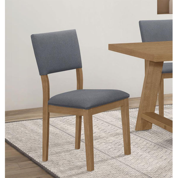 English Elm Set Of 2 Blue Fabric Upholstered Dining Chairs - Modern Farmhouse Style With Comfort & Durability B016P227282-GIGA