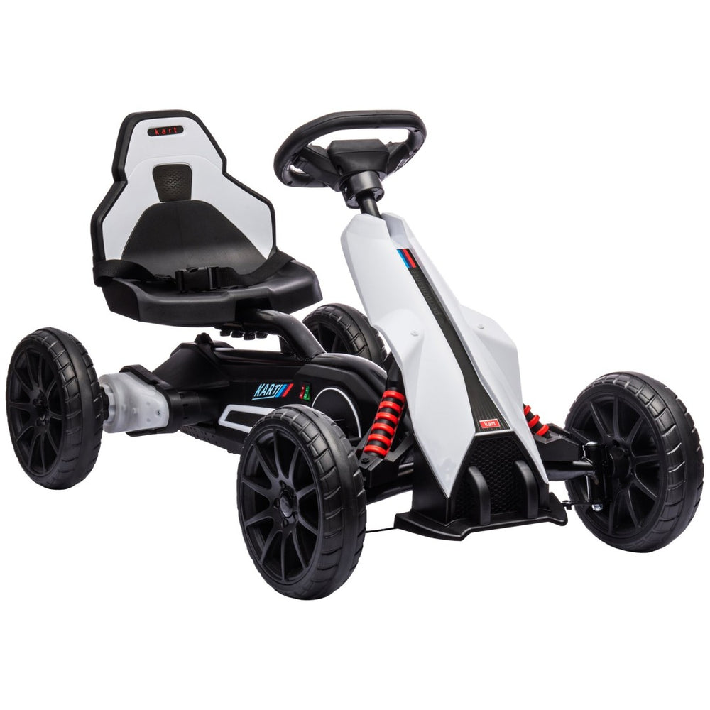 English Elm Aosom Kids Pedal Go Kart Sporty Ride on with Adjustable Seat and Eva Wheels W2225P229685