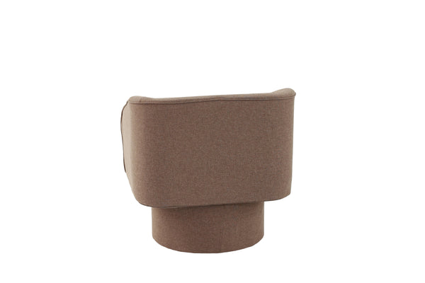 English Elm Classic Swivel Accent Chair with Linen-Like Upholstery, Modern Curved Design, Cozy Cushioning for Living Room Light Coffee 29 L x 20 W x 31 H B011P281855