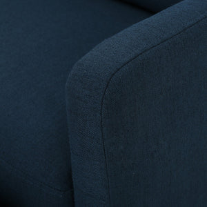 English Elm Christopher Knight Home® - Reclining Loveseat with Push-Back Recline, Plush Tufted Fabric Sofa, Compact Wall-Hugger Design Navy Blue 61372.00