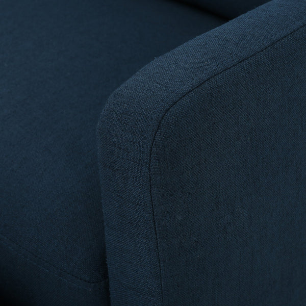 English Elm Christopher Knight Home® - Reclining Loveseat with Push-Back Recline, Plush Tufted Fabric Sofa, Compact Wall-Hugger Design Navy Blue 61372.00