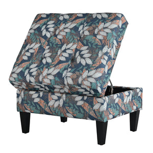 English Elm Christopher Knight Home® - STORAGE Ottoman with Tufted Waffle Stitching, Soft-Close Hinges and Contemporary Upholstered Design Blue,Green,Orange N770P272083A