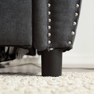 English Elm U_Style Convertible Sofa Bed Sleeper with Thick Foam & Pocket Springs, Space-Saving Dual Use Lounge Gray W2705S00012