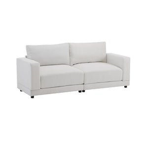 English Elm Package Three Seat Woven Fabric Sofa Scandinavian Minimalist White Living Room N767P240700B