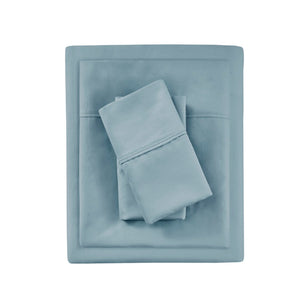 English Elm 4-piece King Sateen Cotton Blend Sheet Set with Heiq Temperature Regulating Technology B035P437438