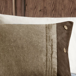 English Elm 7 Piece Faux Suede Comforter Set - Lodge-Inspired King Bed Ensemble With Decorative Pillows & Shams B03597292