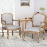 Christopher Knight Home® - Noble House - Andrea French Country Wood Upholstered Dining Armchair - Set Of 2