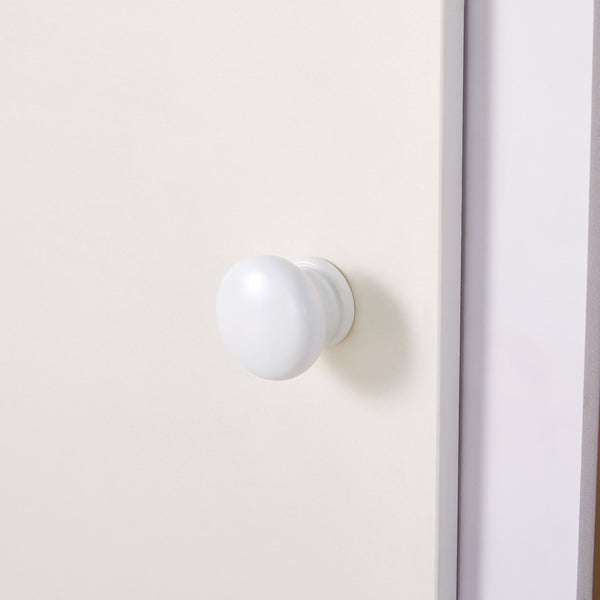 English Elm Modern Cream White TV Stand with Hidden Cat Litter Enclosure, Removable Sliding Door & Storage Elegance N843P254844C