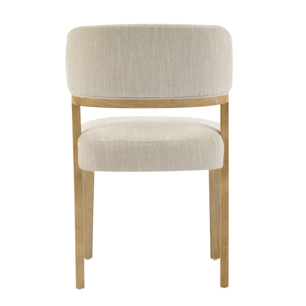 English Elm Christopher Knight Home® - Upholstered Back Side Dining Chair with Rubber Wood Legs, Cushioned Seat and Supportive Back for Stylish Comfort Natural N768P283422N