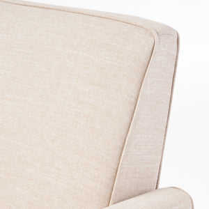 English Elm Christopher Knight Home® - Light Beige Linen Push Back Chair with Plush Padding, Ergonomic Recline, Durable Frame for Home Comfort 52422.00FLBEI