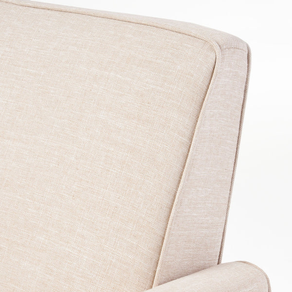 English Elm Christopher Knight Home® - Light Beige Linen Push Back Chair with Plush Padding, Ergonomic Recline, Durable Frame for Home Comfort 52422.00FLBEI