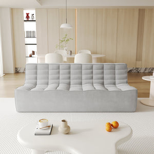 English Elm Caterpillar Modern Low-Profile 3-Seater Sofa With Waffle Design - Versatile, Stylish & Durable B341P321114