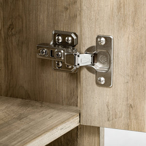 English Elm 30" Modern Wood Bathroom Vanity with Ceramic Sink, Soft-Close Door, Drawer Dividers & Open Shelf N710P247136P