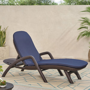 English Elm Christopher Knight Home® - 68020.00Cush-Navy Stylish Outdoor Chaise Lounge Cushion Set – Water-Resistant, Easy Care, Comfortable! N775P230183N