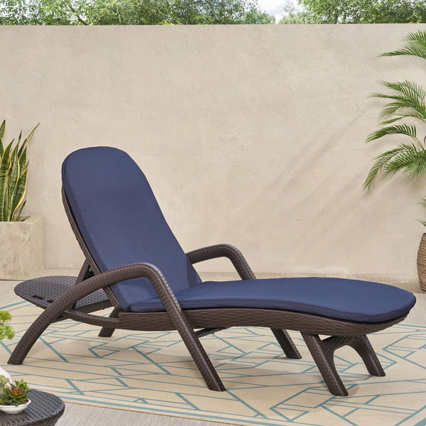 English Elm Christopher Knight Home® - 68020.00Cush-Navy Stylish Outdoor Chaise Lounge Cushion Set – Water-Resistant, Easy Care, Comfortable! N775P230183N