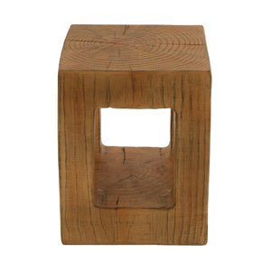 English Elm Mgo Handcrafted Side Table with Faux Wood Grain Finish for Living Room or Bedroom N772P408185W