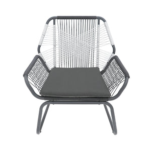 English Elm Christopher Knight Home® - MILAN Club Chair Set for Outdoors, Gray PE Rattan & Steel Frame, Water-Resistant Cushions, Modern Elegance 62331.00CGRY