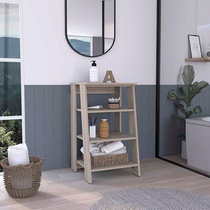 English Elm St. Clair Linen Cabinet Grey - Compact 4-Shelf Engineered Wood Storage with Door, 29.7"H, Easy Assemble B070P188814