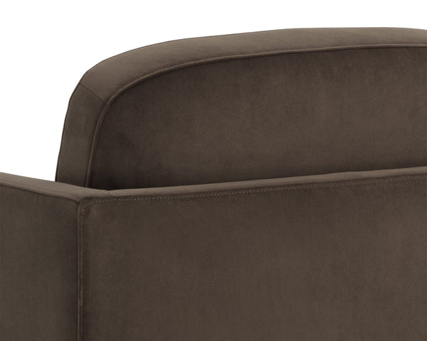 Sunpan Everton Lounge Chair - Classic Comfort with U-Shaped Arms and Floating Design for Modern Spaces Meg Dark Brown