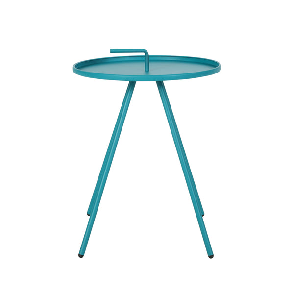 English Elm Christopher Knight Home® - VIDA Modern Side Table with Steel Frame, Portable Handle and Raised Tray Edge for Durable Use Teal 62849.00T