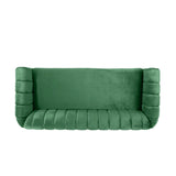 Christopher Knight Home® - Noble House - Richland Modern Glam Velvet Channel Stitch 3 Seater Sofa