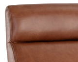 Collin Office Chair - Brushed Gold, Brown, Shalimar Tobacco Leather 110542  Sunpan