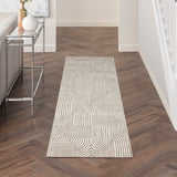 Nourison Textured Home TXH02 Machine Made Power-loomed Borderless Design Indoor Only Modern Scandinavian Rug Grey Ivory, Grey Ivory 100% Polyester 841491141571