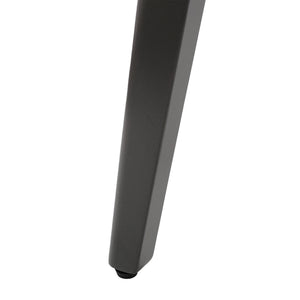 English Elm 62.99" Modern Artificial Stone Dining Table With Dark Grey Metal Legs - Seats 6, Sleek & Durable Design W1535S00521
