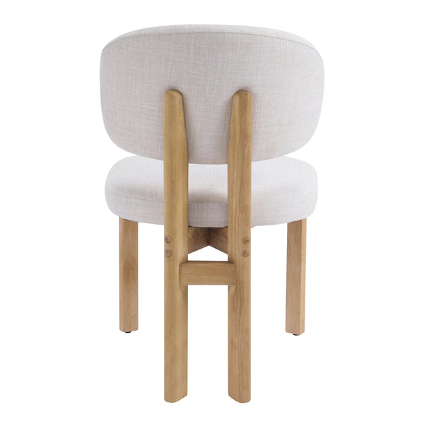 English Elm Christopher Knight Home® - Beige Upholstered Dining Chairs Set Of 2 – Scandinavian Style With Ergonomic Comfort & Natural Frame N768P341563N