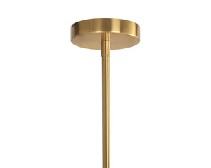 Sunpan MIA Pendant Light - Modern Sculptural Fixture in Warm Brass Finish for Stunning Home Decor Elegance 106787