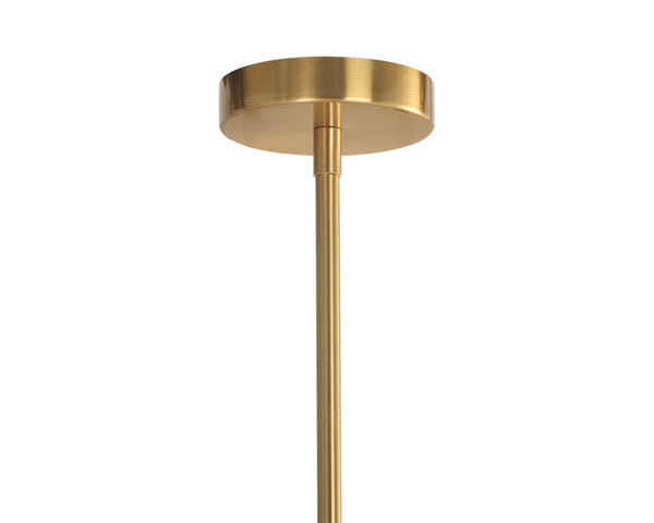 Sunpan MIA Pendant Light - Modern Sculptural Fixture in Warm Brass Finish for Stunning Home Decor Elegance 106787