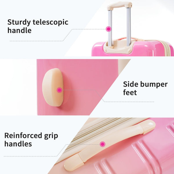 English Elm Hardshell Polycarbonate 3 Piece Luggage Set Gradient Spinner Wheels Tsa Lock Travel N732P184448X