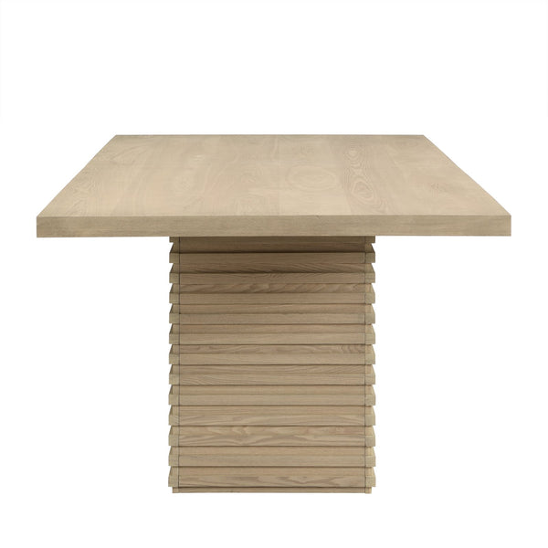 English Elm Christopher Knight Home® - Coad 84-Inch Rectangular Dining Table - Light Natural Solid Wood For Stylish Gatherings & Versatility N771P347115A_N771P347116A