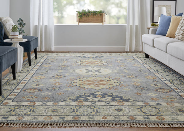 Feizy Rugs Fillmore Hand-knotted Wool Rug - Artisan-crafted Transitional Design With Rich Colors And Texture Blue,Taupe,Gray Wool Fil69cifgry000b00