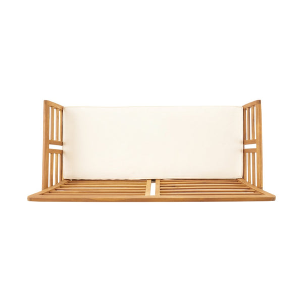 English Elm Caydon Outdoor Loveseat Solid Acacia Hardwood Open Slat Frame Patio Bench Seating 56818.00WTC