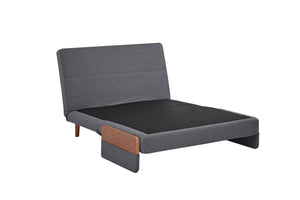 English Elm TRIO Extra Loveseat sleeper sofa bed converts in 10s with 3-position backrest, breathable linen, silent hinges for small spaces Grey W3391P325417