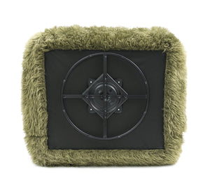 English Elm Contemporary Swivel Chair with Curved Backrest and Metal Legs, Blue Fabric, Contrast Welt Accent Green 39 L x 44 W x 33 H B2741P396703