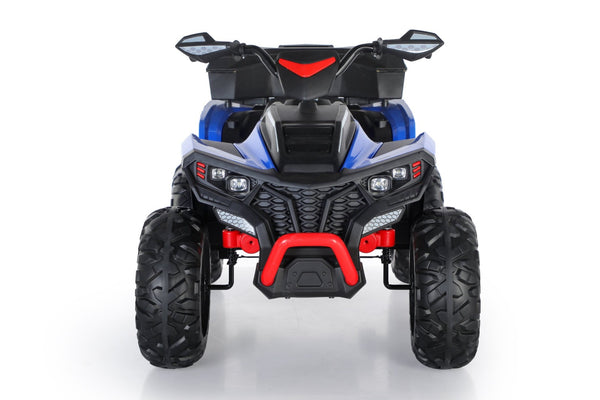 English Elm Kids Electric Atv Two Seat 24v Four Wheel Drive Ride on with Spring Suspension Eva Tires Blue W1620P271402