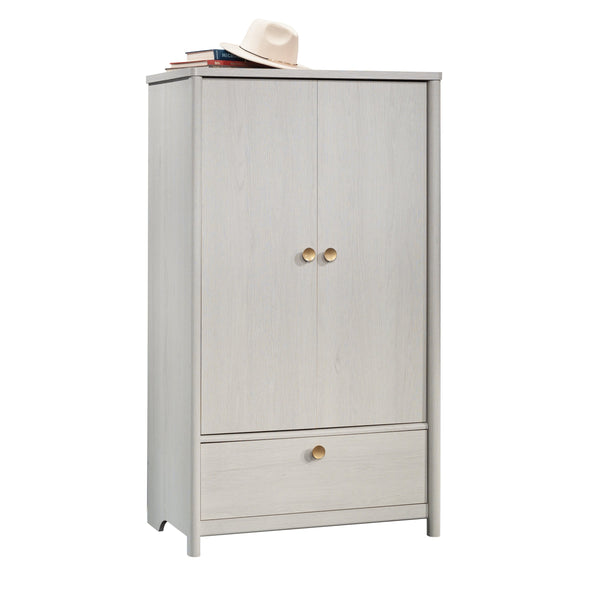 English Elm Armoire, Sleek White Finish With Ample Storage – Perfect For Narrow Spaces In Entryways & Guest Rooms B356P402692