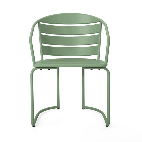 English Elm Christopher Knight Home® - SANTA MONICA BISTRO SET — Chic 3-Piece Iron Patio Dining Set with Matte Finish, Weather-Resistant Charm Dark Green N773P278371G