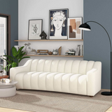 English Elm Ashcroft Furniture - Marcus  Luxury Tight Back Cream Boucle Couch